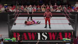 WWE 2K17 chris benoit  vs owen hart both are now on PS4. Check out there faces.