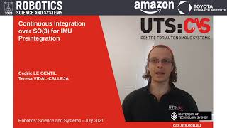 RSS 2021, Spotlight Talk 42: Continuous Integration over SO(3) for IMU Preintegration