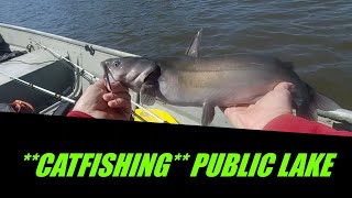 Public Lake Catfishing (DAY 1 OF 3) #catfishing #jugging #noodles