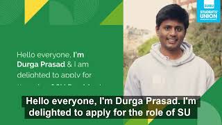 SUBU FTO Elections 22 - President Candidates - Durga Prasad