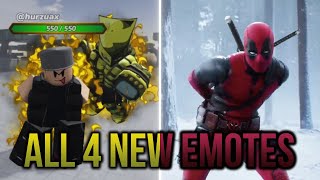 ALL 4 NEW EMOTES In The Lost Adventures