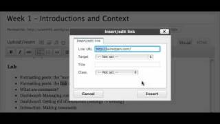 Demo: Creating hypertext links in WordPress