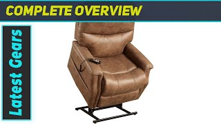 Pulaski Faux Leather Dual Motor Lift Chair in Badlands Saddle – Best Recliner for Comfort and Style