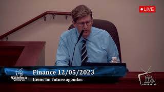 FINANCE, BUDGET & PERSONNEL COMMITTEE 12 5 2023