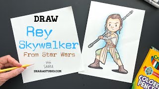 How to draw Rey Skywalker