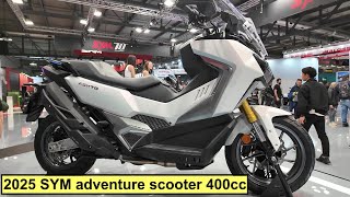 SYM ADX 400 adventure scooter new 2025 model at EICMA show Italy