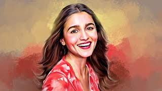 PAINTING IN PHOTOSHOP - STEP BY STEP GUIDE FOR ALIA BHATT | Artisa 23