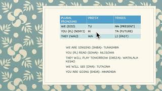 Mini Lesson 3: How to  make Swahili sentences using plural prefixes