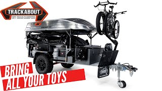 How to take your toys camping - Trackabout Campers toy storage