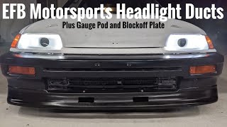 3D Printed Headlight Ducts from EFB Motorsports - EF Honda Civic