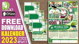 Free download Desain Kalender 2023 Lengkap Jawa dan Hijriah