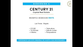 CENTURY 21 - Capital Real Estate - Bodega en venta -Las Ferias- Bogotá