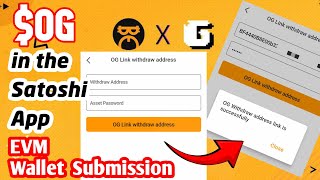 OG Wallet Submission in the Satoshi App | Add an EVM Compatible Wallet