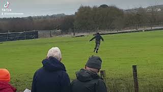 Jason Carmody with a turbo engine at Listowel coursing field 2023.