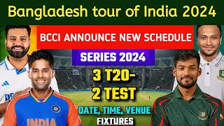 Bangladesh Tour Of India 2024 schedule / India Vs Bangladesh schedule \India upcoming cricket matchs