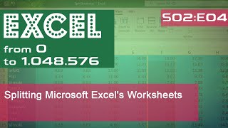 Splitting Microsoft Excel's Worksheets