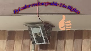 DIY solor rechargeable 2 in 1 li super bright lights