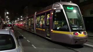 LUAS Tram Compilation in Dublin at night