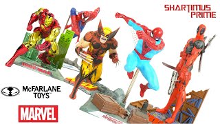 Marvel McFarlaneToys Spider-Man, Wolverine, Deadpool, and Iron Man 1/10 Scale Figurine Statue Review