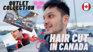 Indian student getting hair cut in Canada || Outlet collection of Winnipeg || Raghwinder vlogs