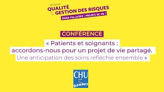 Conférence "Patients et soignants : accordons-nous pour un projet de vie partagé"