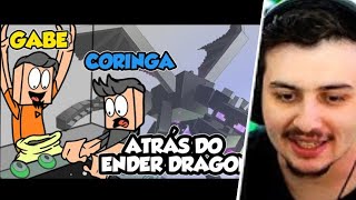 GABEPEIXE REAGINDO CORINGA E GABE ATRÁS DO ENDER DRAGON NO MINECRAFT #1