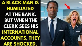 A Black Man Is Humiliated At The Bank, But When The Clerk Sees His International Accounts