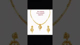 Tanishq Latest Gold Necklace Set #WEDDING #BRIDAL #KARWACHAUTH #SHORTS #STATUS  #TRENDING #VIRAL #4k