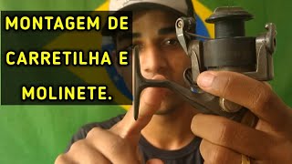 Saiba como MONTAR (COLOCAR) o MOLINETE E CARRETILHA na VARA DE PESCA |DICAS DE PESCAR PARA INICIANTE