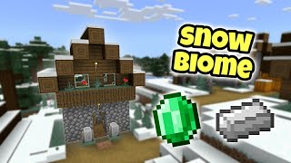 Best Snow Biome Village Seed In Minecraft Bedrock Edition 1.20! (3 Blacksmiths)