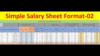 Simple Salary Sheet Format-02