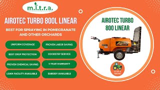 MITRA Airotec Turbo 800L with Mitsubishi Tractor | Sprayer for Pomegranate | Tractor Operated Blower