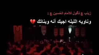 زينب عليها السلام تقول الامام الحسين عليه السلام ناويه الليله اجيك انه و بناتك 😞💔