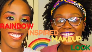 We TRIED To Follow A Rainbow Makeup Tutorial 😬😬😬 || Fun with my sister || Mzdudley_13