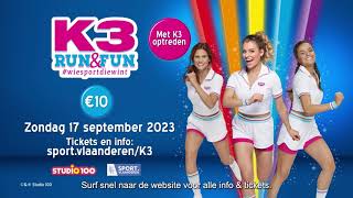 Doe mee aan de K3 Run en Fun op 17 september 2023