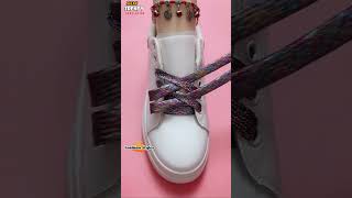 Quick tie shoelaces new crisscross design? Sneaker lacing tips #shorts #shoeslacestyles #viral