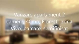 Vanzare apartament 2 camere, 40mp, Floresti, zona Vivo, parcare, semifinisat