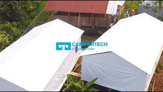 Campertech drone - Armado de carpas