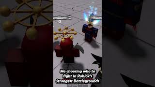 bro was NOT expecting this... 😂💀 #roblox #thestrongestbattlegrounds #shorts