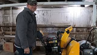 Cub cadet Snow blower first start. 2022