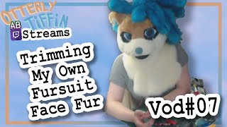 Otter 3D Printed Fursuit Head Fur Affixing #07