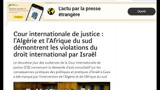 L'Algérie Demande L'Exclusion De L'Entité SI0... A L'ONU Comme Elle L'Avait Fait Pour L'Apartheid