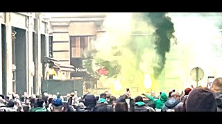 Maccabi Haifa fans before the match vs Gent #budapest #uecl  2024.02.15.