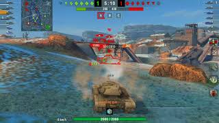 Wotblitz - T110E5- 5.9K DMG 6Kills ,friend's replays