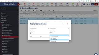 ElektraWeb - Oluşturulan Kontratlarda Toplu Değişiklik Nasıl Yapılır?