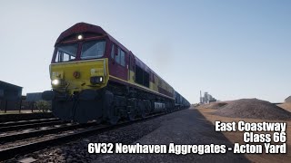 TSW ECW 6V32 Newhaven Aggregates - Acton Yard Class 66