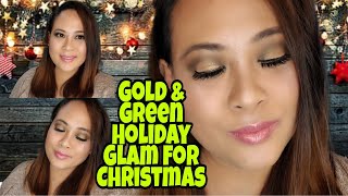 How To Christmas Glam| Smokey Green & Gold Eyeshadow Tutorial ft Morphe Jaclyn Hill Vol2|ysay dale