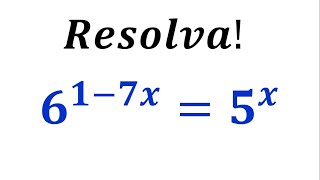 EQUAÇÃO EXPONENCIAL DE BASES DIFERENTES - CONSEGUE RESOLVA ESSA EQUAÇÃO?