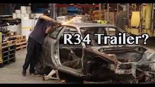 CUTTING A R34 SKYLINE IN HALF!