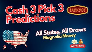 Cash 3 Pick 3 Predictions 10/25/24 Lottery Numbers Any State or Country - Winning Strategy